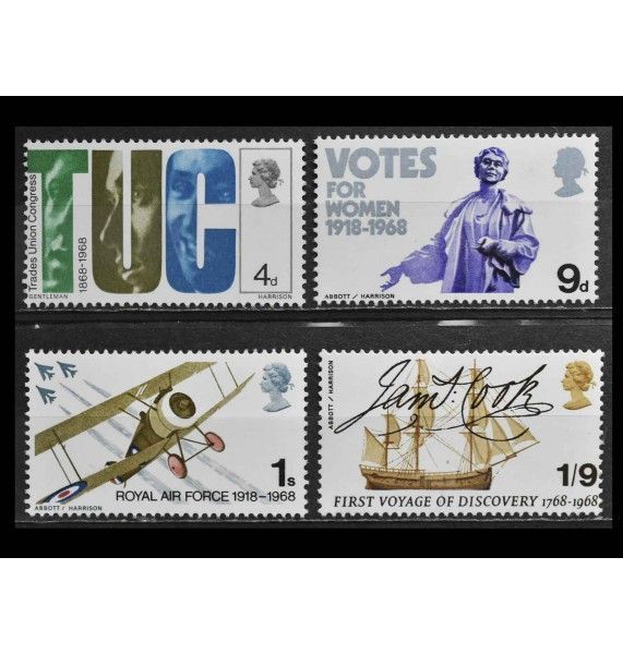 Великобритания 1968 г. "Юбилеи 1968 года"