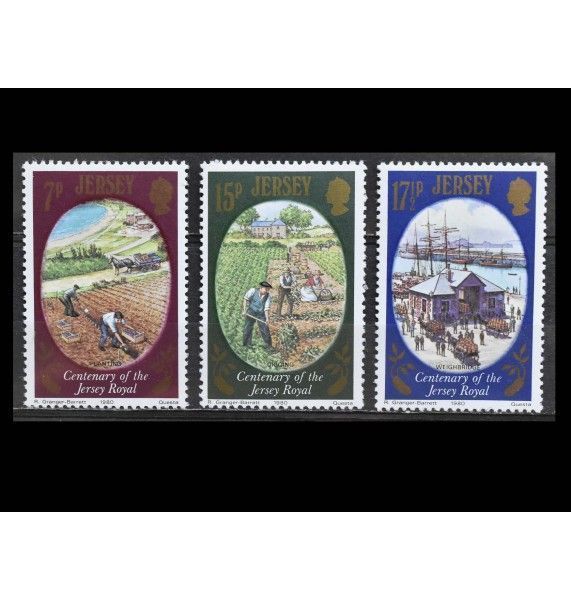 Джерси 1980 г. " Столетие сорта картофеля "Jersey Royal"