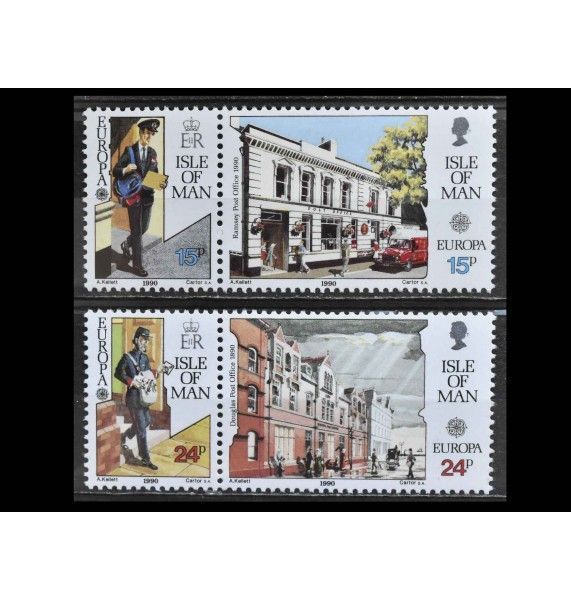 Остров Мэн 1990 г. "Европа: Здания почтовых отделений"
