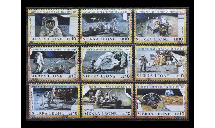 Сьерра-Леоне 1989 г. "История освоения космоса"