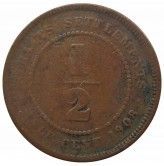 Стрейтс Сетлментс 1/2 цента 1908 г.