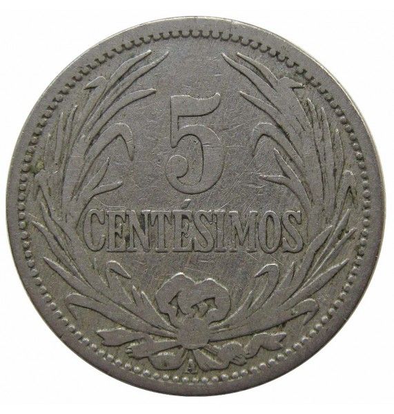 Уругвай 5 сентесимо 1909 г.