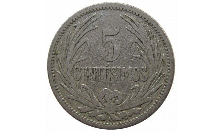 Уругвай 5 сентесимо 1909 г.