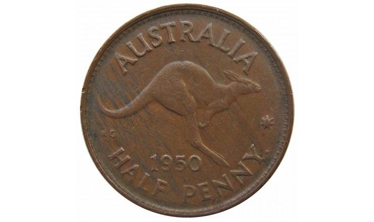 Австралия 1/2 пенни 1950 г.
