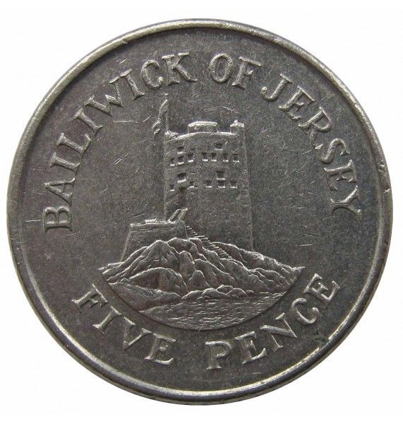 Джерси 5 пенсов 1990 г.
