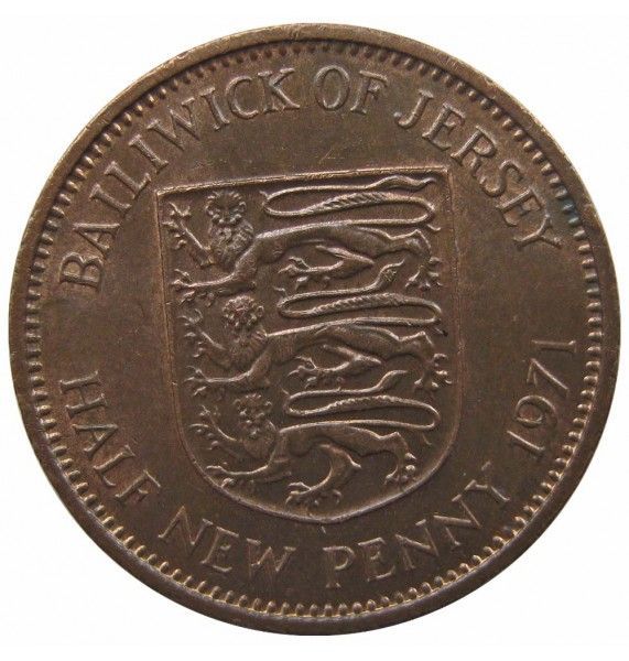 Джерси 1/2 нового пенни 1971 г.