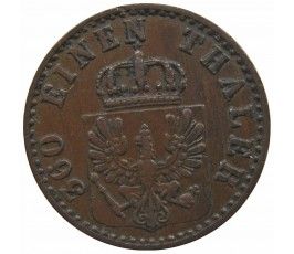 Пруссия 1 пфенниг 1858 г. A