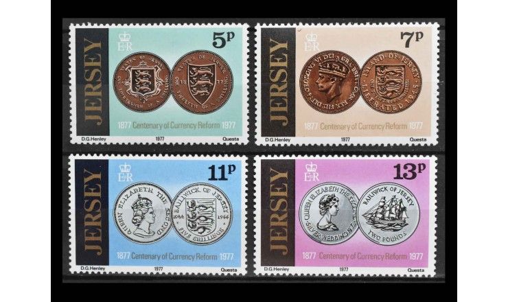Джерси 1977 г. "Столетие денежной реформы на острове Джерси"