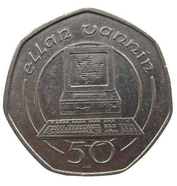 Остров Мэн 50 пенсов 1990 г. AA