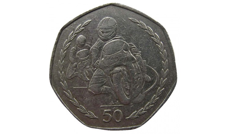 Остров Мэн 50 пенсов 1997 г. AA