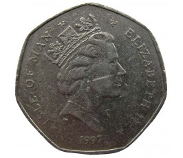 Остров Мэн 50 пенсов 1997 г. AA