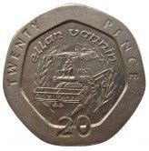 Остров Мэн 20 пенсов 1993 г. AA
