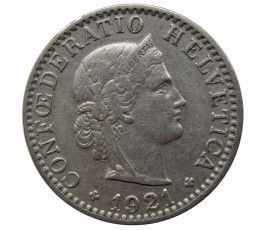 Швейцария 20 раппен 1921 г. Швейцария 20 раппен 1921 г.