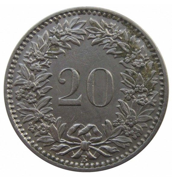 Швейцария 20 раппен 1932 г.