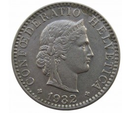 Швейцария 20 раппен 1932 г. Швейцария 20 раппен 1932 г.