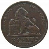 Бельгия 2 сантима 1862 г. (Des Belges)