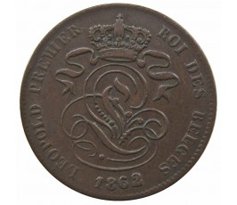 Бельгия 2 сантима 1862 г. (Des Belges)