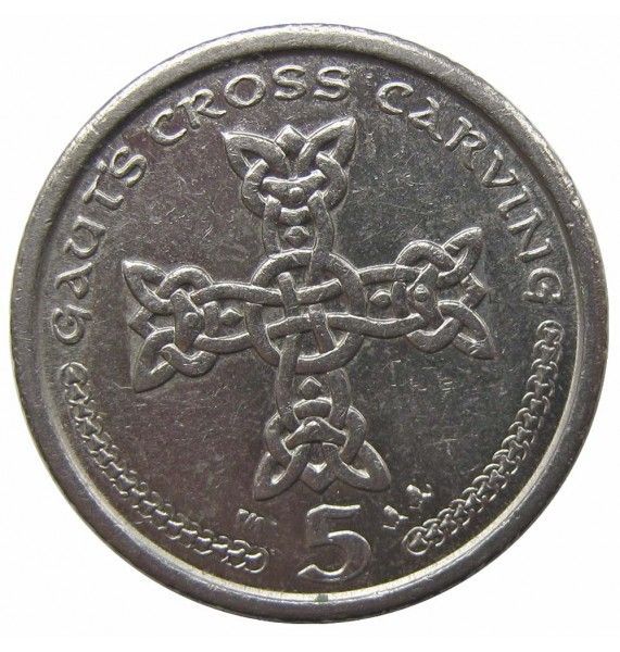 Остров Мэн 5 пенсов 2001 г. AA