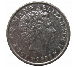 Остров Мэн 5 пенсов 2001 г. AA