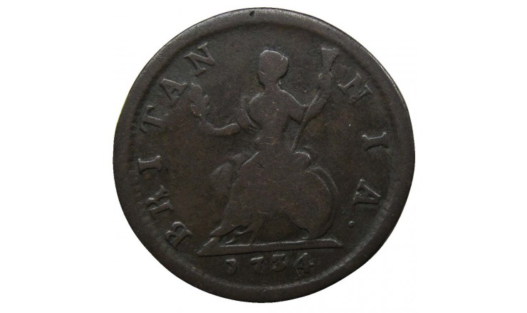 Великобритания 1 фартинг 1734 г.