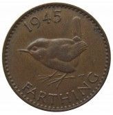 Великобритания 1 фартинг 1945 г.