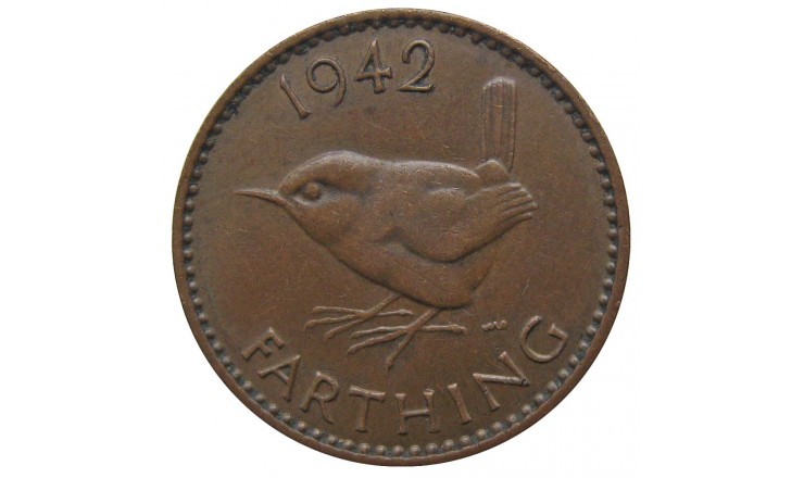 Великобритания 1 фартинг 1942 г. Великобритания 1 фартинг 1942 г.