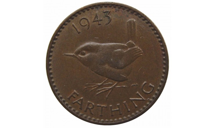Великобритания 1 фартинг 1943 г.