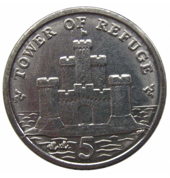 Остров Мэн 5 пенсов 2015 г. AA
