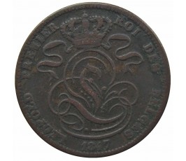 Бельгия 5 сантимов 1847 г. (Des Belges)