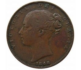 Великобритания 1 фартинг 1848 г. Великобритания 1 фартинг 1848 г.
