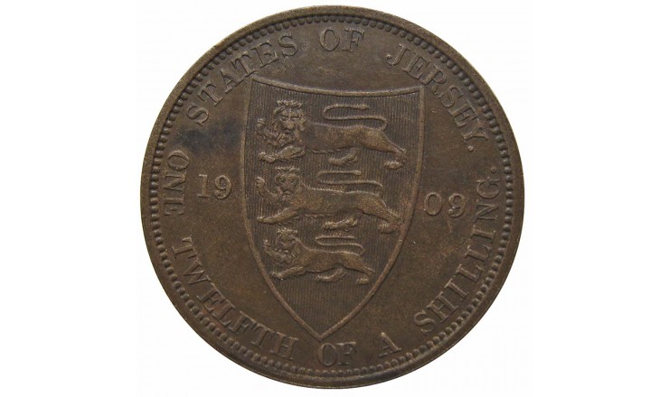 Джерси 1/12 шиллинга 1909 г.