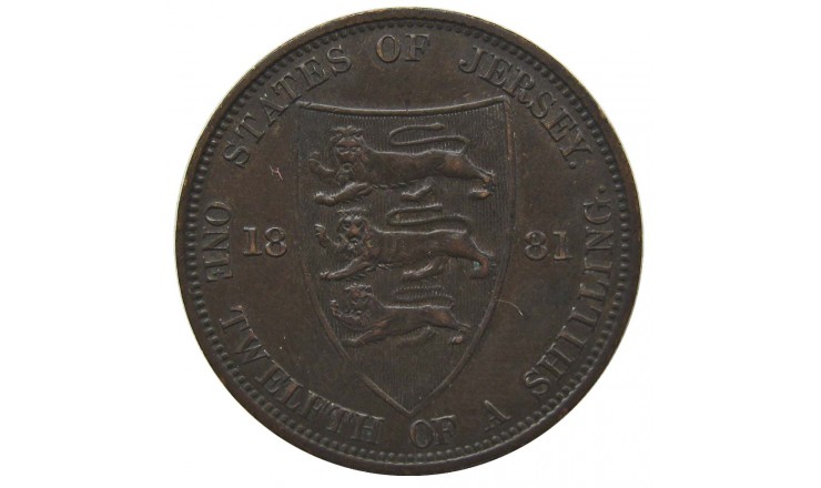 Джерси 1/12 шиллинга 1881 г.