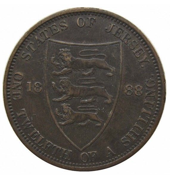 Джерси 1/12 шиллинга 1888 г. Джерси 1/12 шиллинга 1888 г.