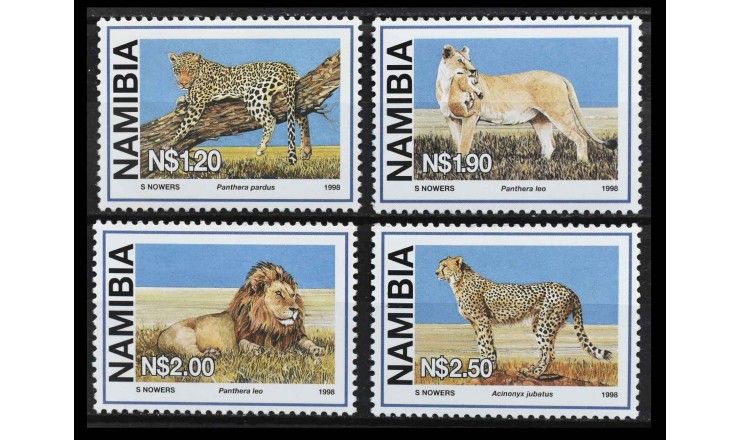 Намибия 1998 г. "Дикие кошки"