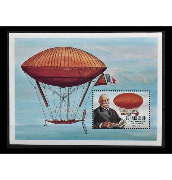 Уганда 1992 г. "75 лет со дня смерти Фердинанда Графа Цеппелина"