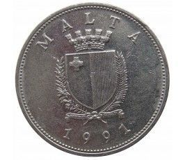 Мальта 1 лира 1991 г. Мальта 1 лира 1991 г.