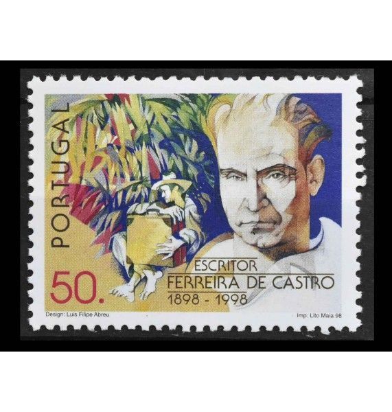 Португалия 1998 г. "Столетие со дня рождения писателя Феррейры де Кастро"