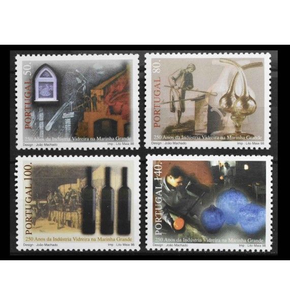 Португалия 1998 г. "Производство стекла в Маринья-Гранди"