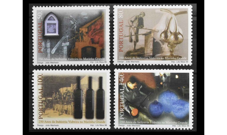 Португалия 1998 г. "Производство стекла в Маринья-Гранди"