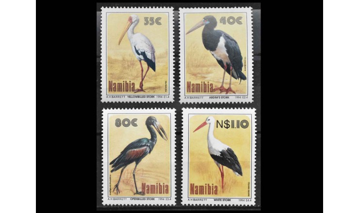 Намибия 1994 г. "Птицы из Национального Парка Этоша"