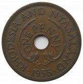 Родезия и Ньясаленд 1 пенни 1956 г.