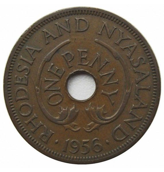 Родезия и Ньясаленд 1 пенни 1956 г.