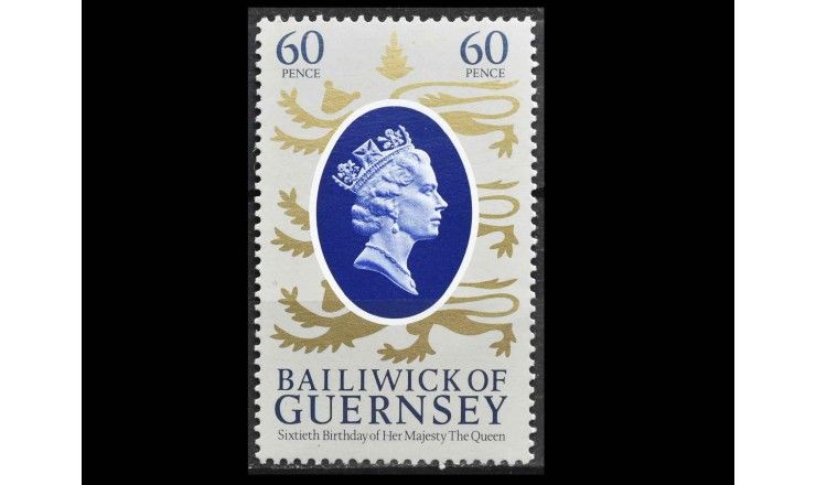 Гернси 1986 г. "Портрет королевы Елизаветы II"
