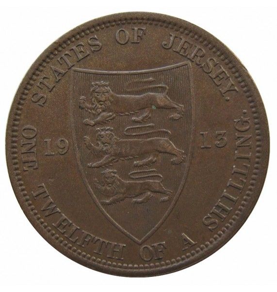 Джерси 1/12 шиллинга 1913 г. Джерси 1/12 шиллинга 1913 г.