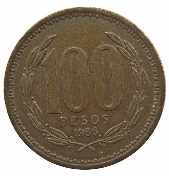 Чили 100 песо 1986 г.