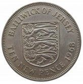 Джерси 10 новых пенсов 1968 г.