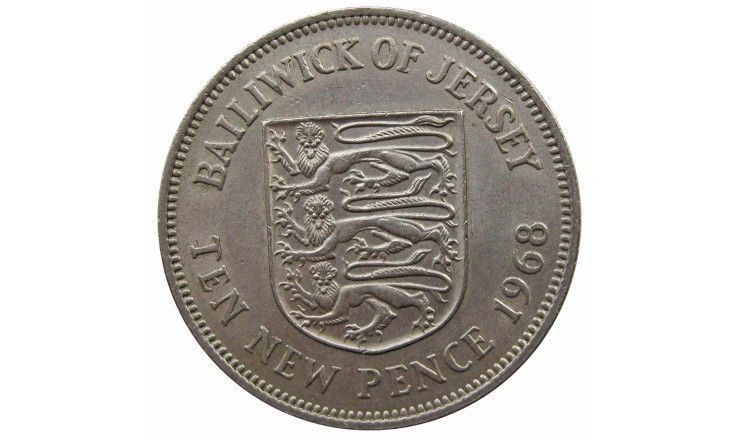 Джерси 10 новых пенсов 1968 г. Джерси 10 новых пенсов 1968 г.