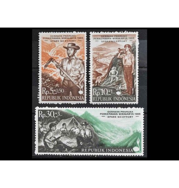 Индонезия 1968 г. "Скаутский лагерь Виракария" Индонезия 1968 г. "Скаутский лагерь Виракария"