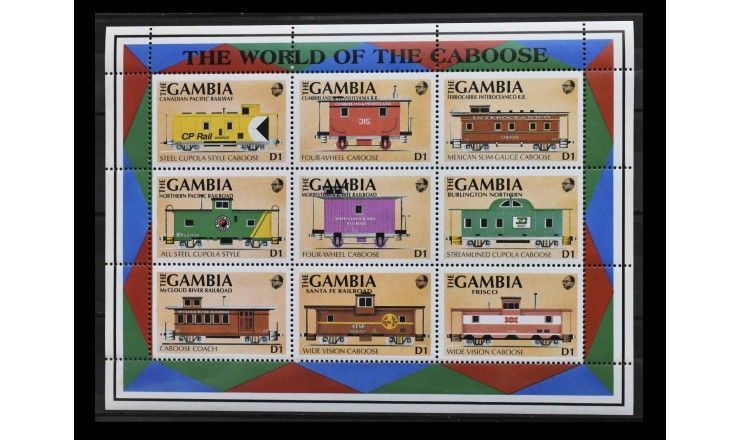 Гамбия 1991 г. "Железные дороги"