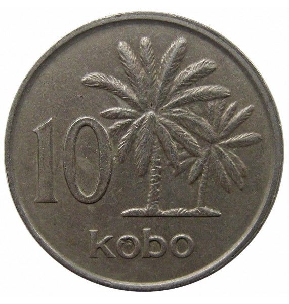 Нигерия 10 кобо 1989 г.